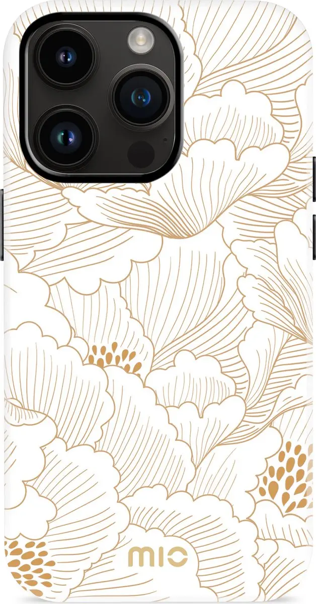 Mio MagSafe iPhone 14 Pro Hoesje - Wit Goud