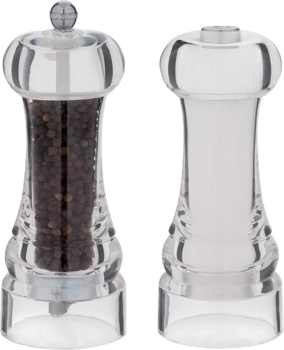 Trudeau 0533710 Pepermolen & Zoutstrooier - 15cm - Glas