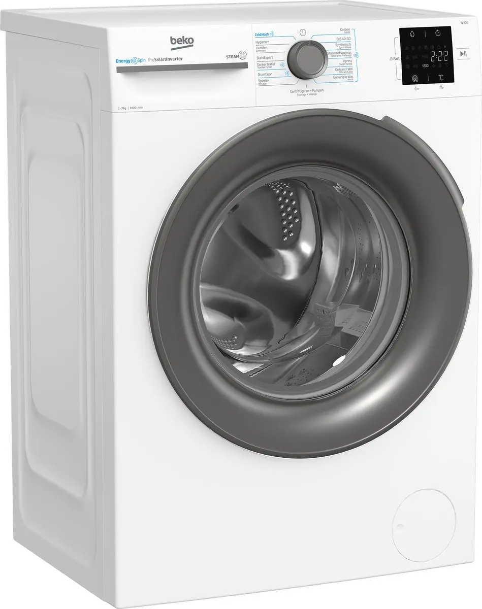 Beko BM3WFU3741S Wasmachine Voorlader 7 kg 1400 RPM - Wit - afbeelding 6 van 6