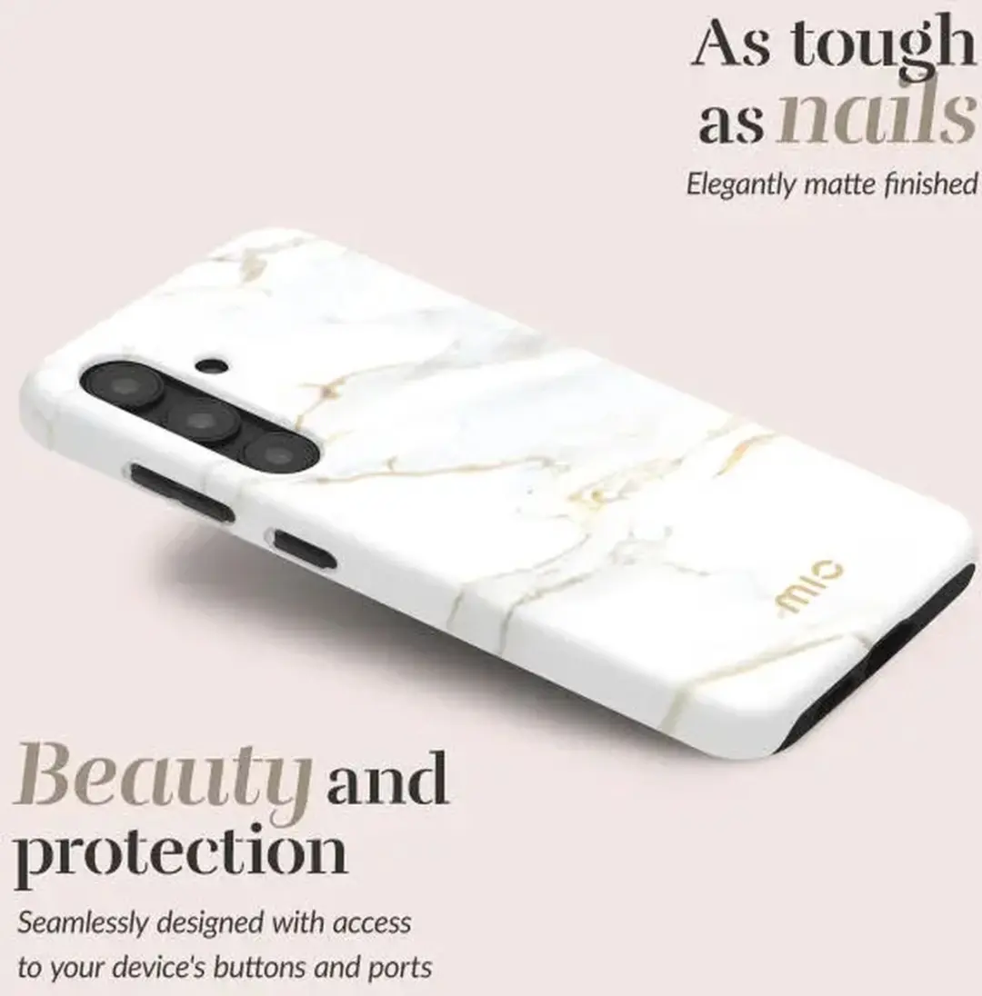 Mio by Mobilize Hoesje MIOWMA165G - Samsung Galaxy A16 - MagSafe - Wit Marmer