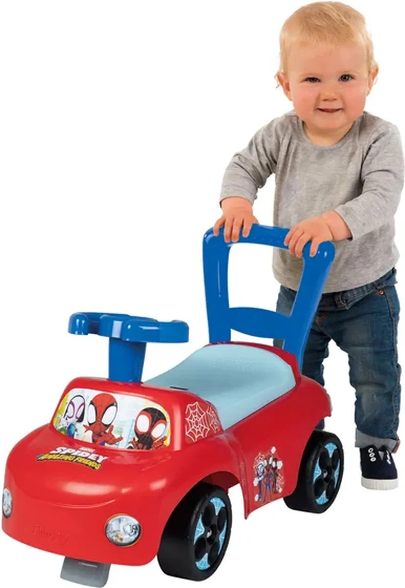 Smoby Disney Marvel Spider-Man Loopauto - Rood/Blauw - afbeelding 6 van 6