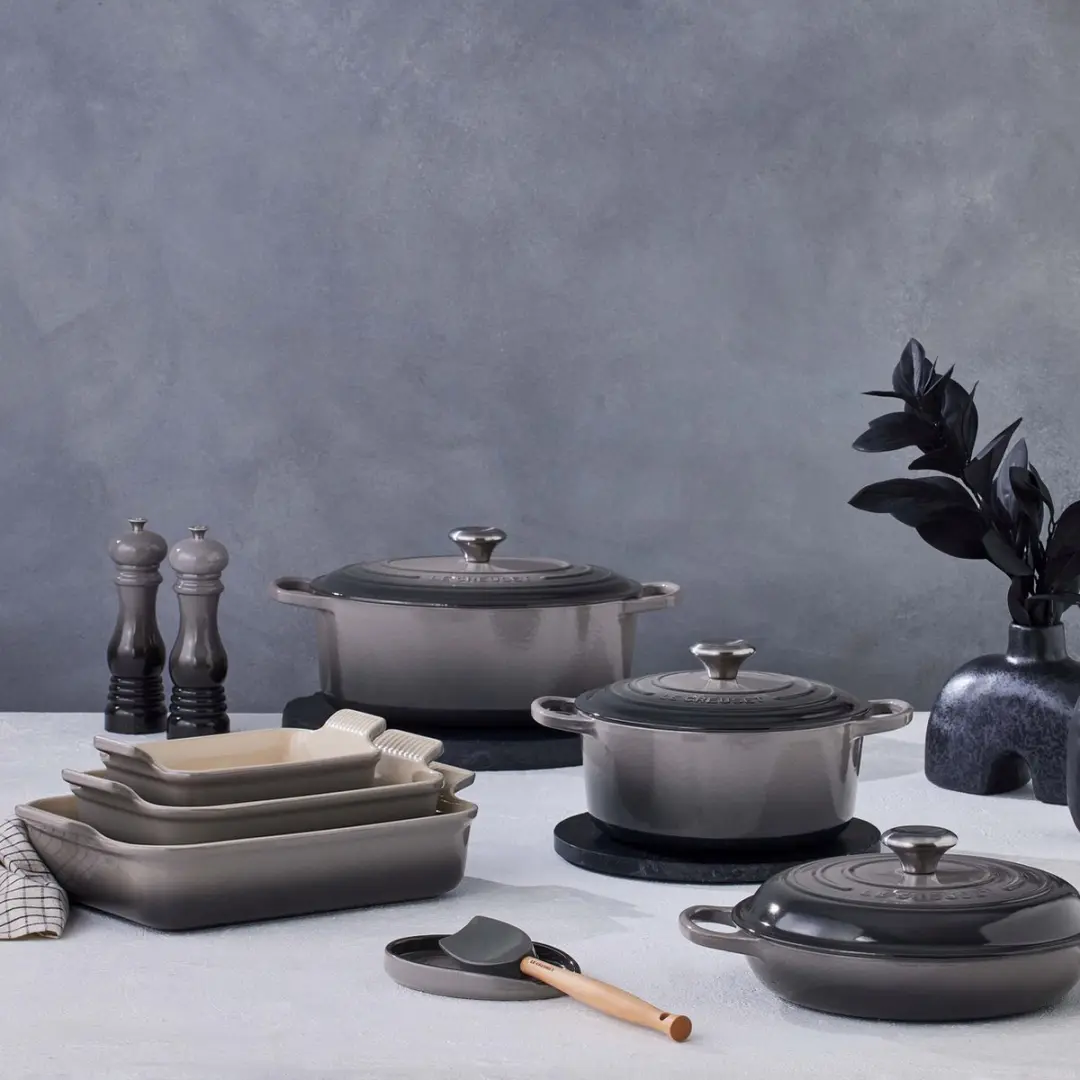 Le Creuset Mini Peper- en Zoutset Flint 12cm - 2 Stuks