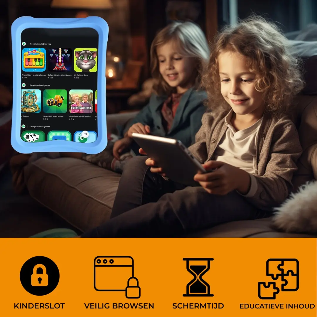 Denver TIO80105K Kindertablet 8 Inch - 4GB/64GB - Android 13 - Incl. Hoes