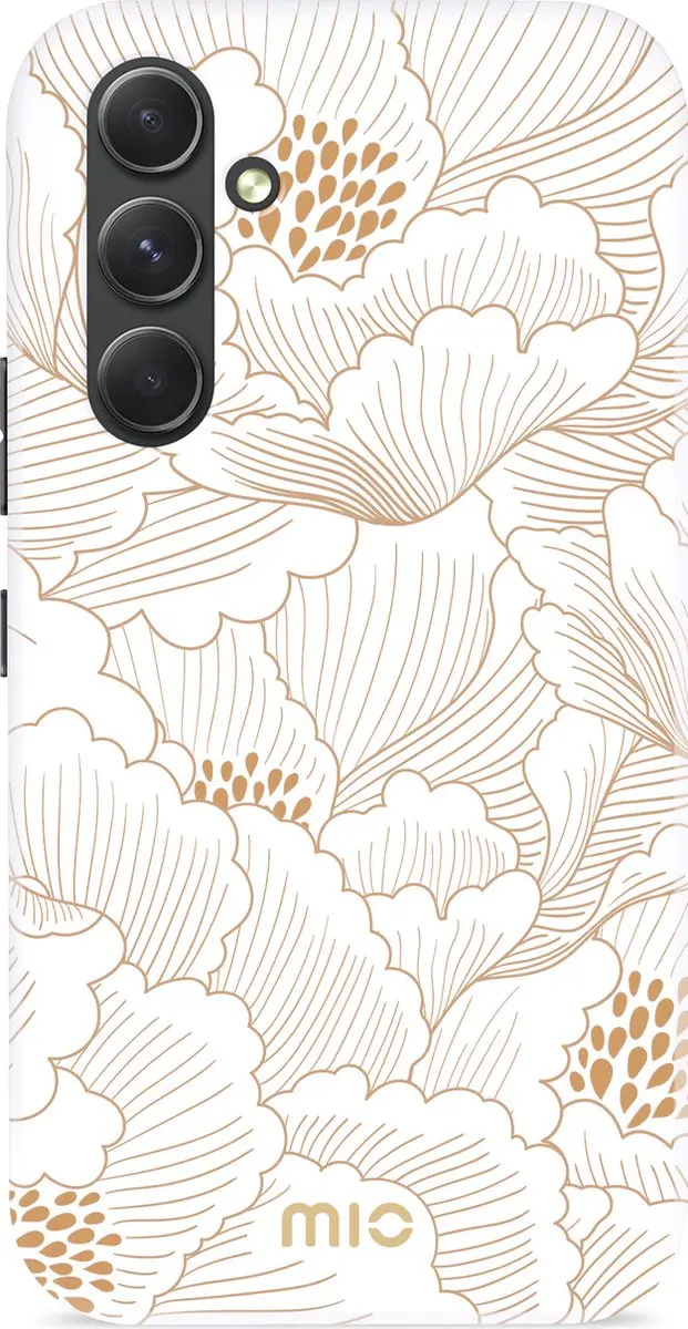 Mio MagSafe Samsung Galaxy A54 Hoesje - Wit Goud Print - MIOWRA545G