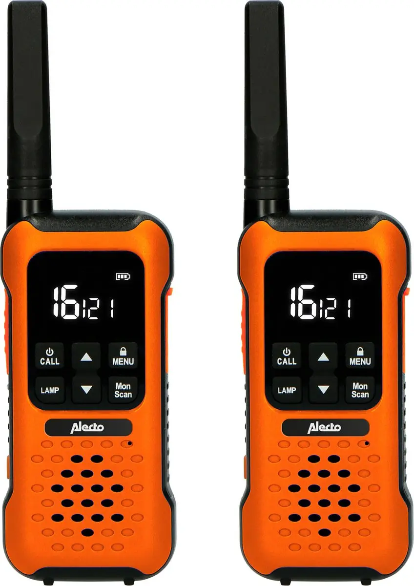 Alecto DVC 1000 Walkie Talkies Set - 2 Stuks - Oranje/Zwart