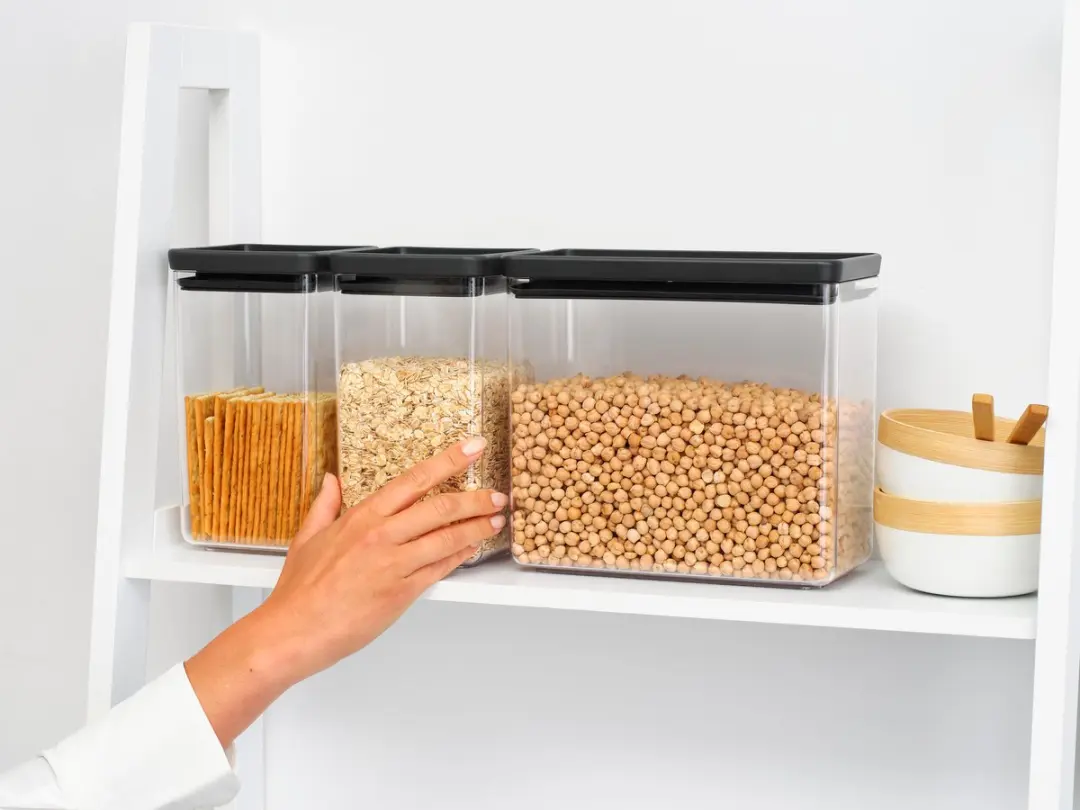 Brabantia Tasty+ Voorraadbussen 6,7L - 6 Stuks - MPN 230707 Dark Grey