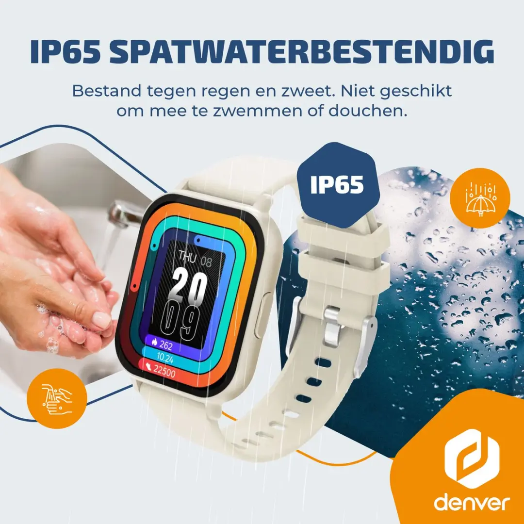 Denver SWC-176 Smartwatch - Beige - afbeelding 6 van 6