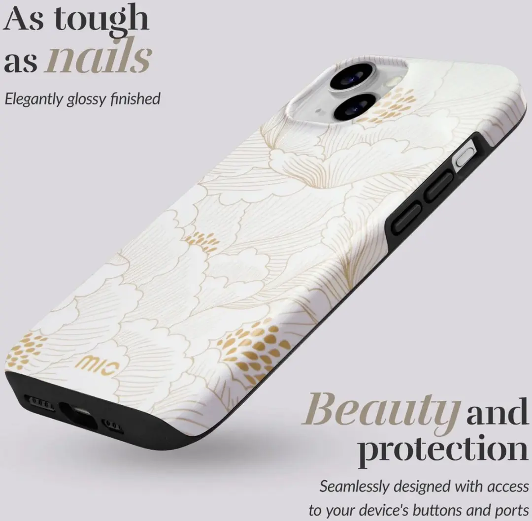 Mio by Mobilize iPhone 16 Hoesje - MagSafe - White Roses