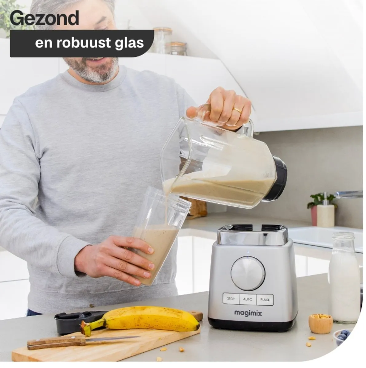 Magimix Power Blender 1300W - 1,8L Smoothiemaker - Wit