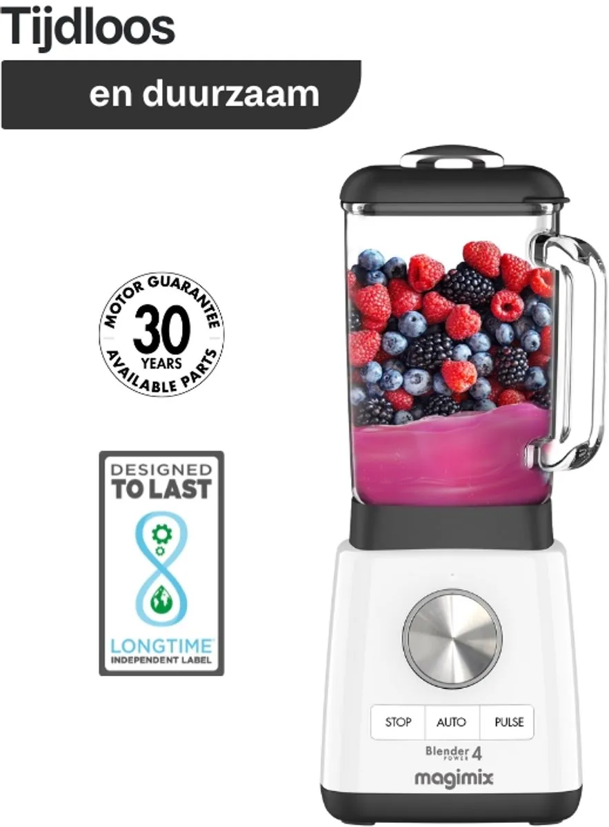 Magimix Power Blender 1300W - 1,8L Smoothiemaker - Wit