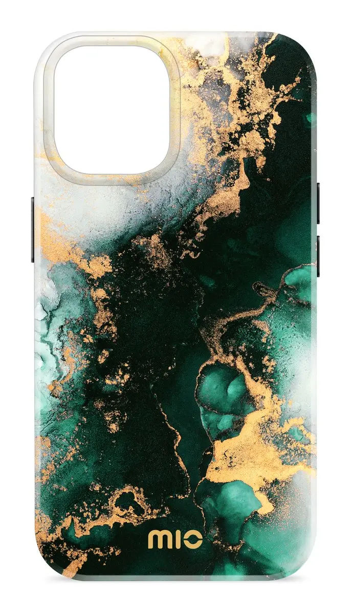 Mio MagSafe iPhone 16 Pro Hoesje - Green Marble