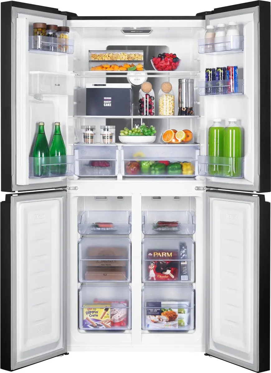 Frilec BONNMD460-WS-150-041CDI Amerikaanse Koelkast 4 Deuren - 419L - Donker Inox