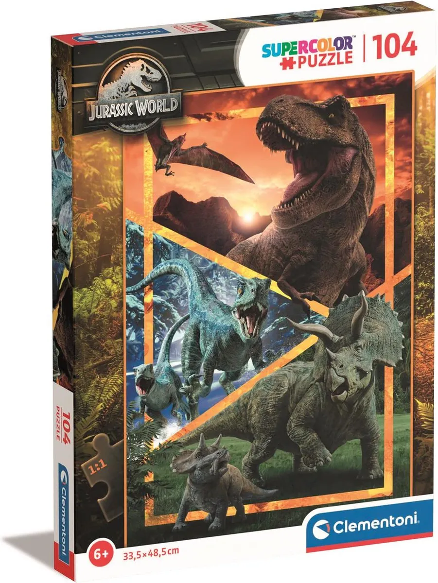 Clementoni Jurassic World Puzzel 104 Stukjes