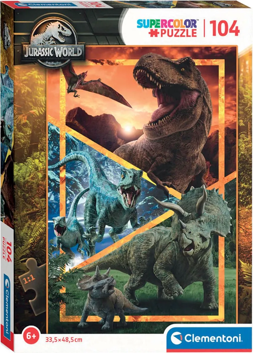 Clementoni Jurassic World Puzzel 104 Stukjes - Multicolor