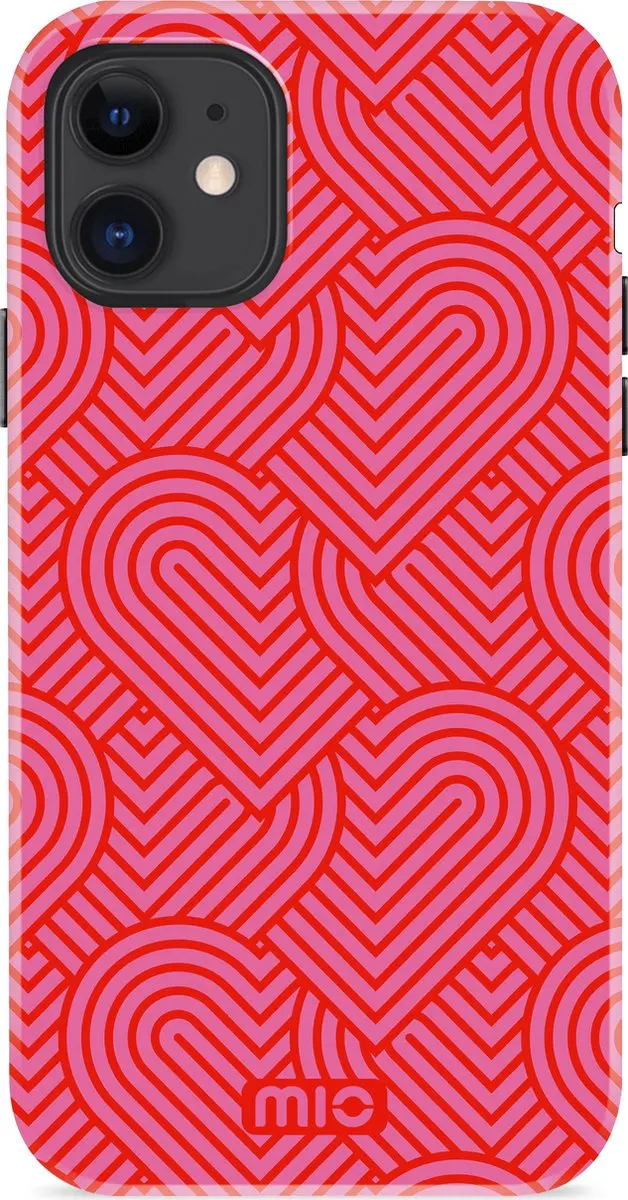 Mio MagSafe iPhone 11/XR Hoesje - Rood/Rozig