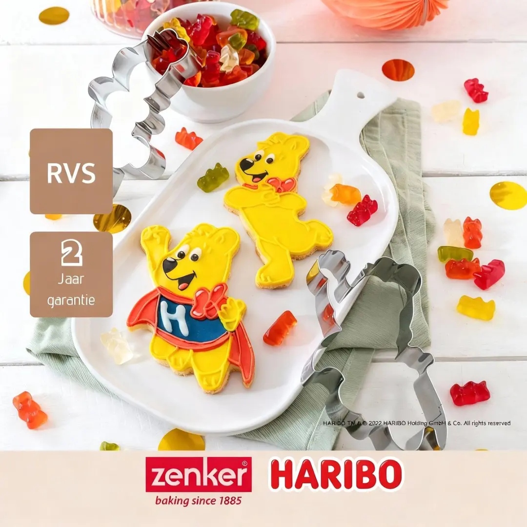Zenker Haribo Koekjesvormen - 2 Stuks Roestvrij Staal