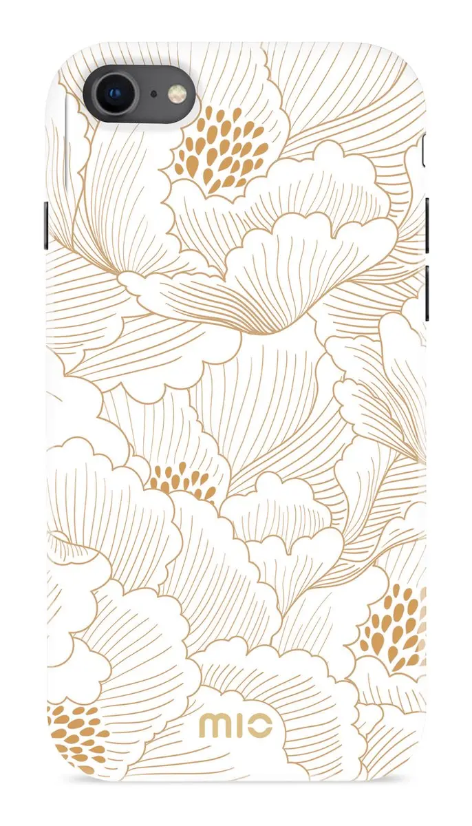 Mio MagSafe iPhone SE (2022/2020) Hoesje - Wit/Goud