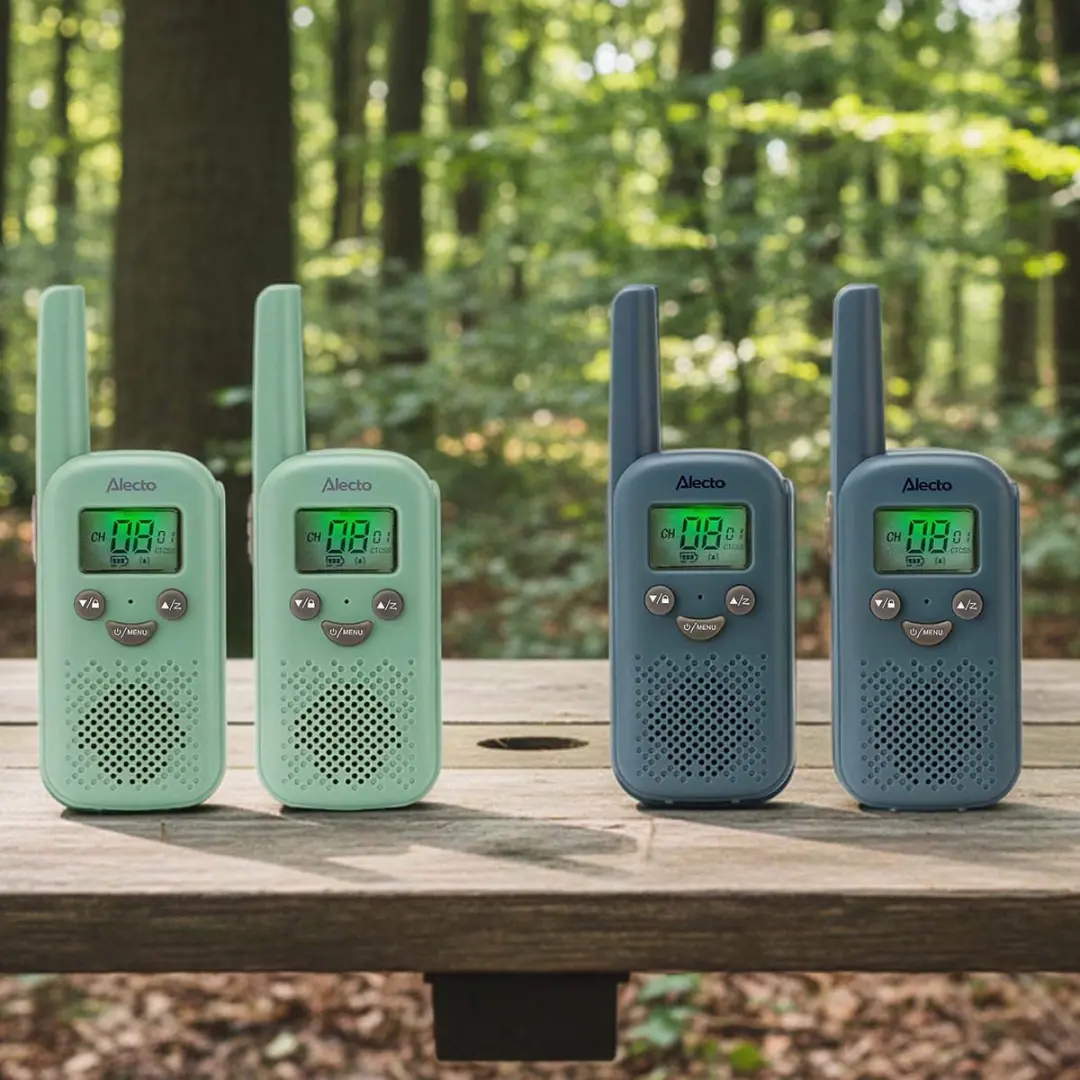 Alecto FR10GR Walkie Talkie Set - 2 Stuks - 6 km Bereik - Mint Groen