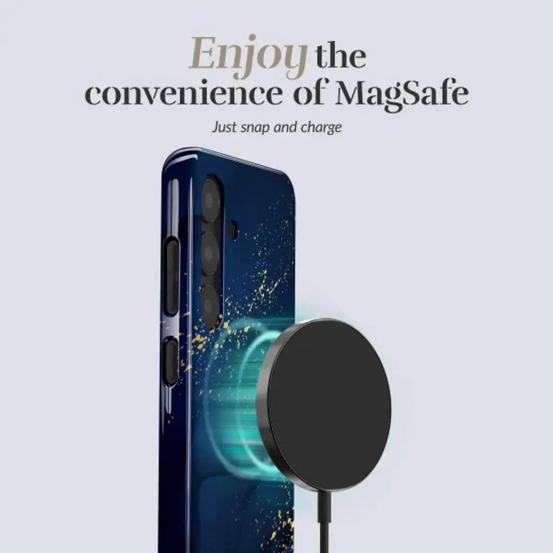 Mio Hoesje Samsung Galaxy S25 Midnight Sparkle - Blauw - afbeelding 6 van 6