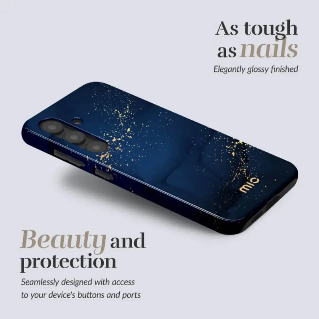 Mio Hoesje Samsung Galaxy S25 Midnight Sparkle - Blauw