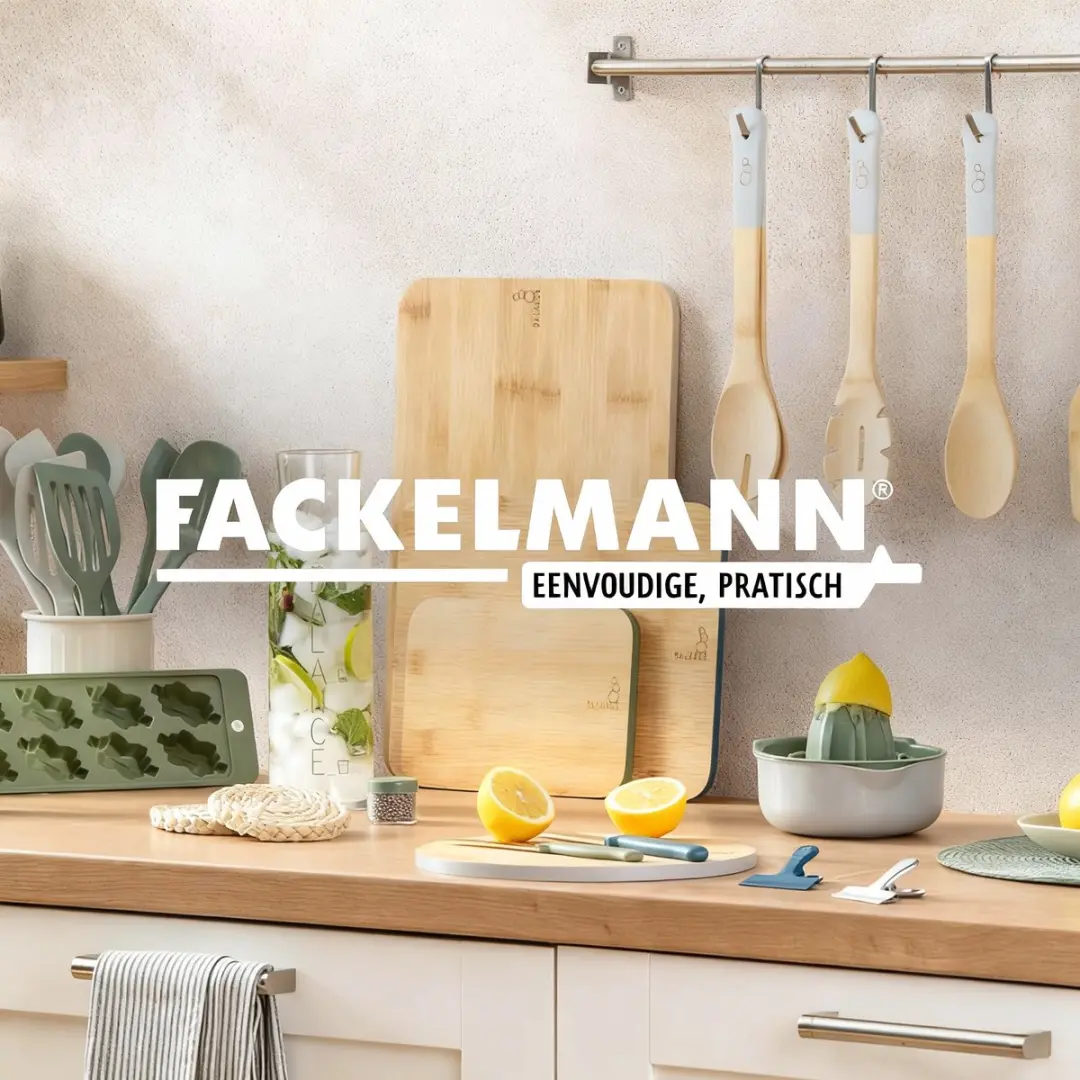 Fackelmann Balance Bamboe Snijplank 24x24cm - Grijs/Bruin