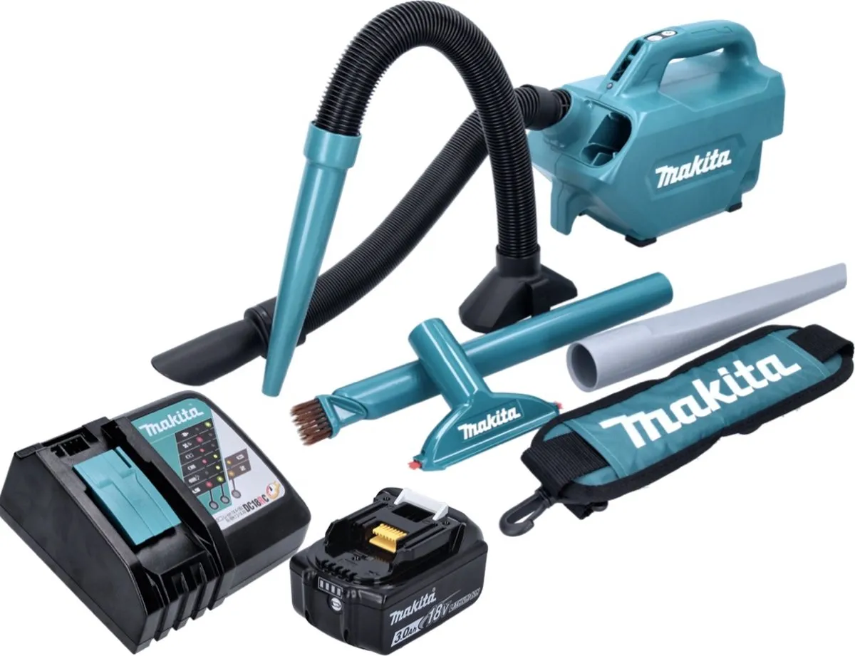 Makita DCL184RF1 Stofzuiger 18V - 54 mbar - 0,5L - Groen