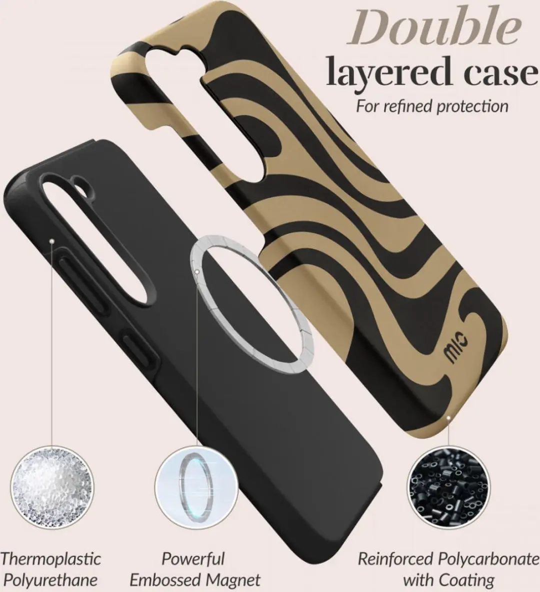 Mio by Mobilize Hoesje MIOBWS24FE5G - Swirl Bruin