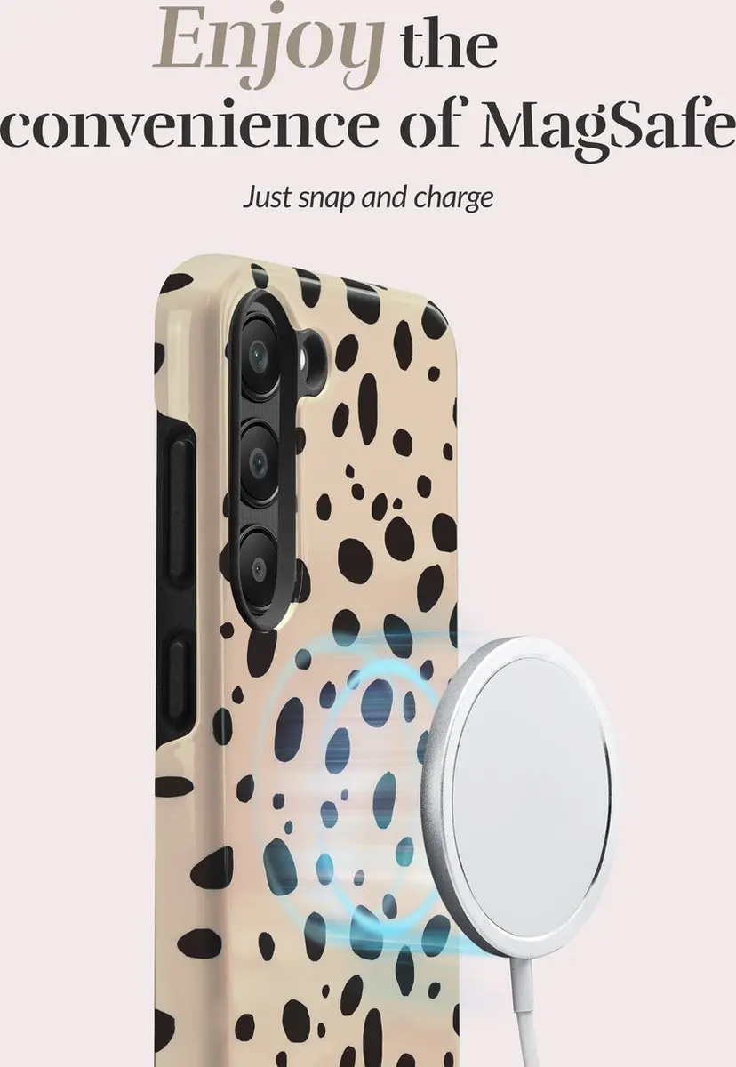 Mio MagSafe Hoesje Samsung Galaxy A35 - Hard Shell - Zwart/Bruin