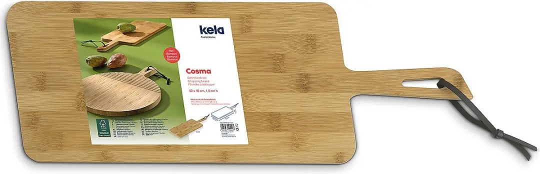 Kela Bamboe Snijplank 18x52cm - Bruin