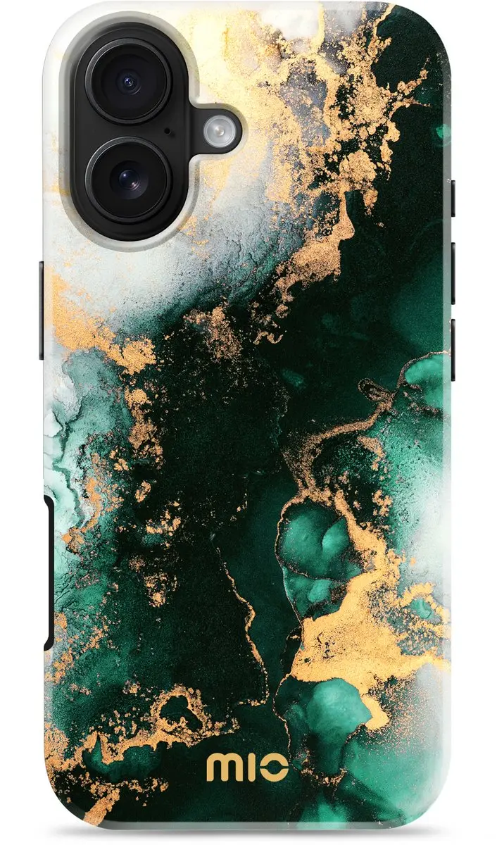 Mio iPhone 17 Hoesje Green Marble