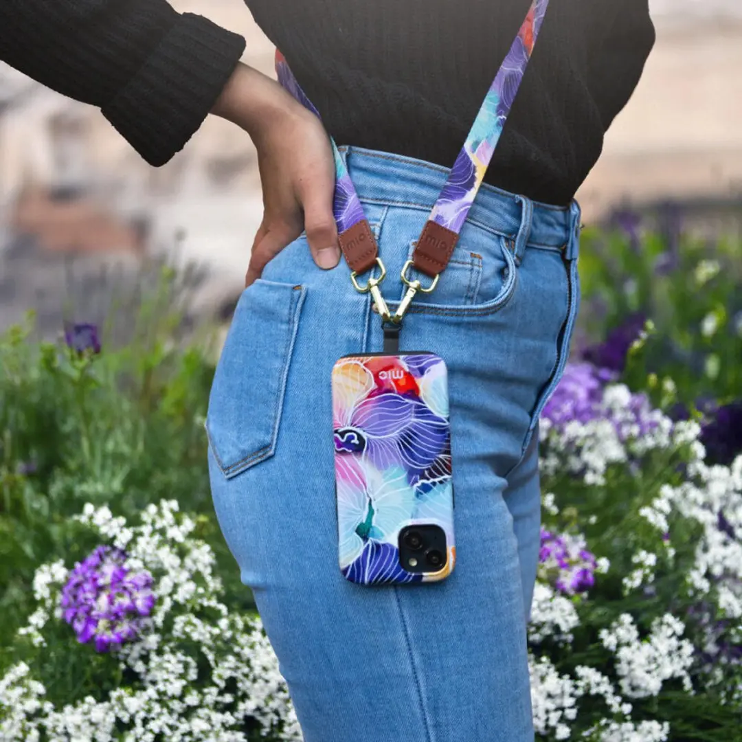 Mio MagSafe iPhone 15 Plus Hoesje - Blauw/Paars