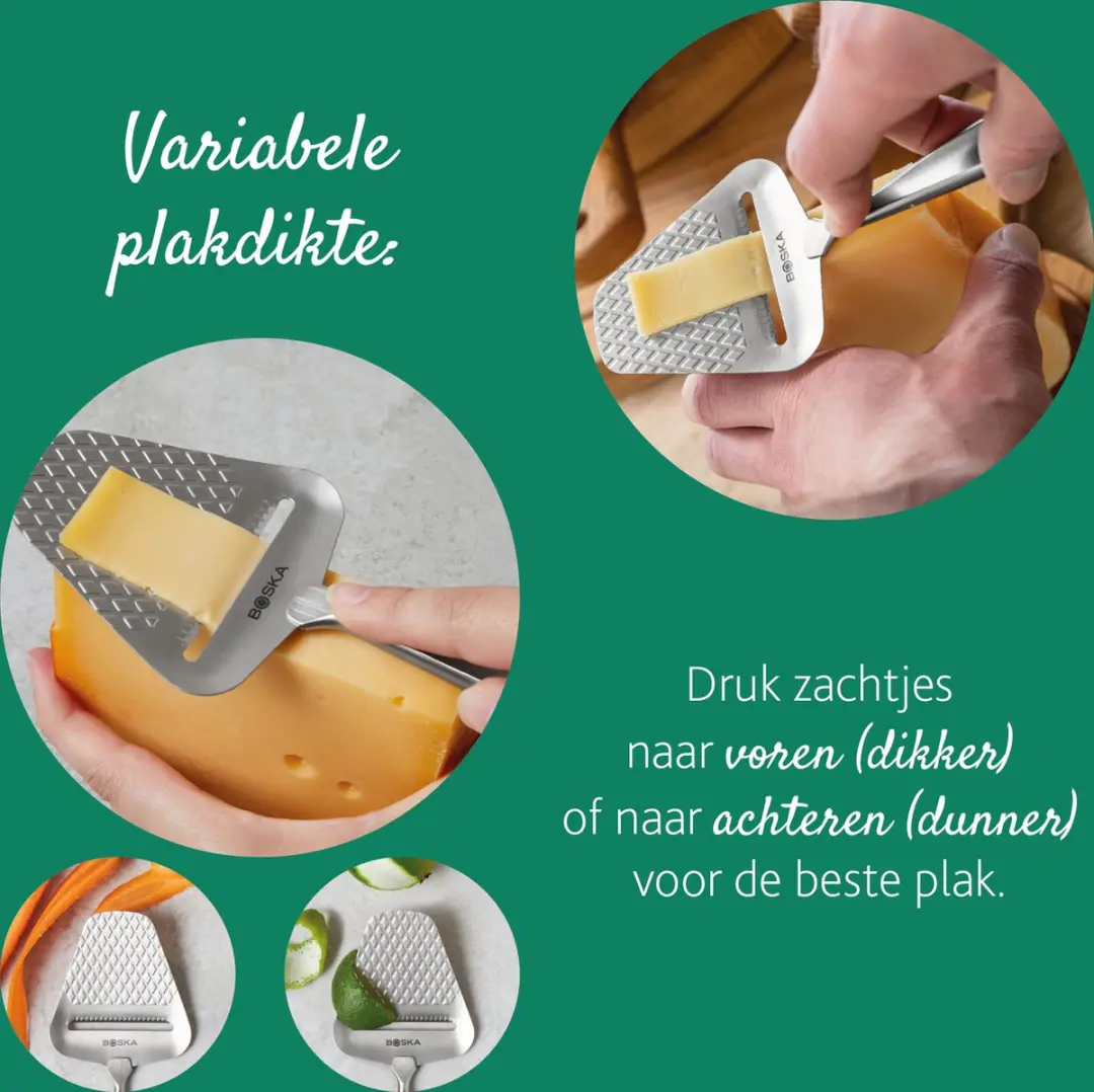 Boska Kaasschaaf Monaco+ - Zilver - RVS - Vaatwasserbestendig
