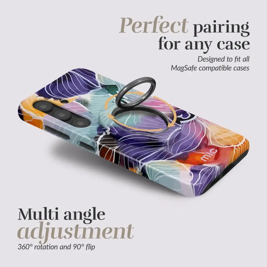 Mio by Mobilize MIOMCSRFL Ringhouder MagSafe - Flowers - 360° Draaibaar