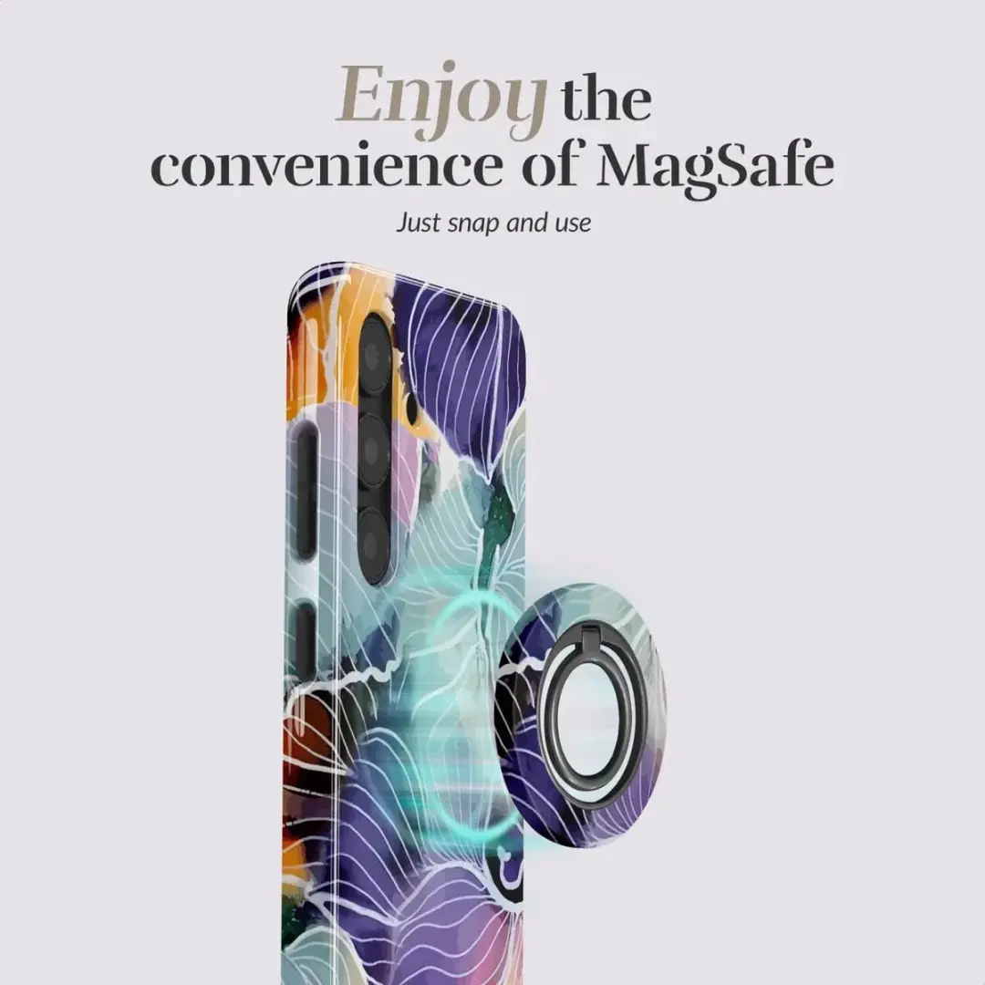 Mio by Mobilize MIOMCSRFL Ringhouder MagSafe - Flowers - 360° Draaibaar