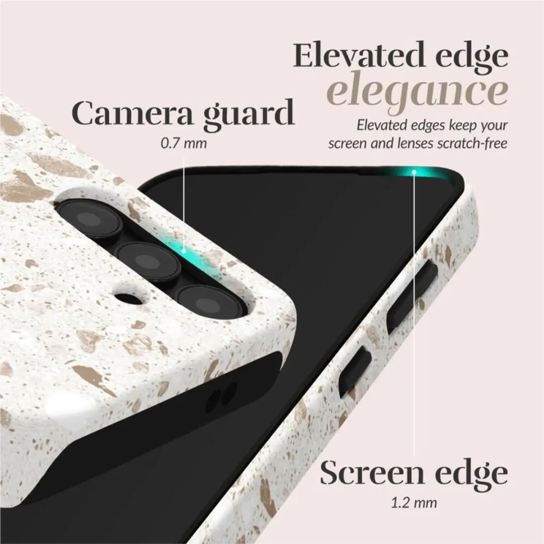 Mio by Mobilize Hoesje S25 - MagSafe/Qi2 - Hard Shell - Soft Terrazzo Wit