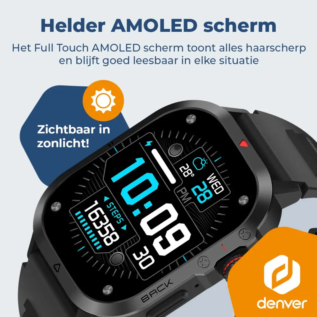 Denver SWC195 Sporthorloge - 100 Sportmodi - 300mAh - Zwart - afbeelding 6 van 6