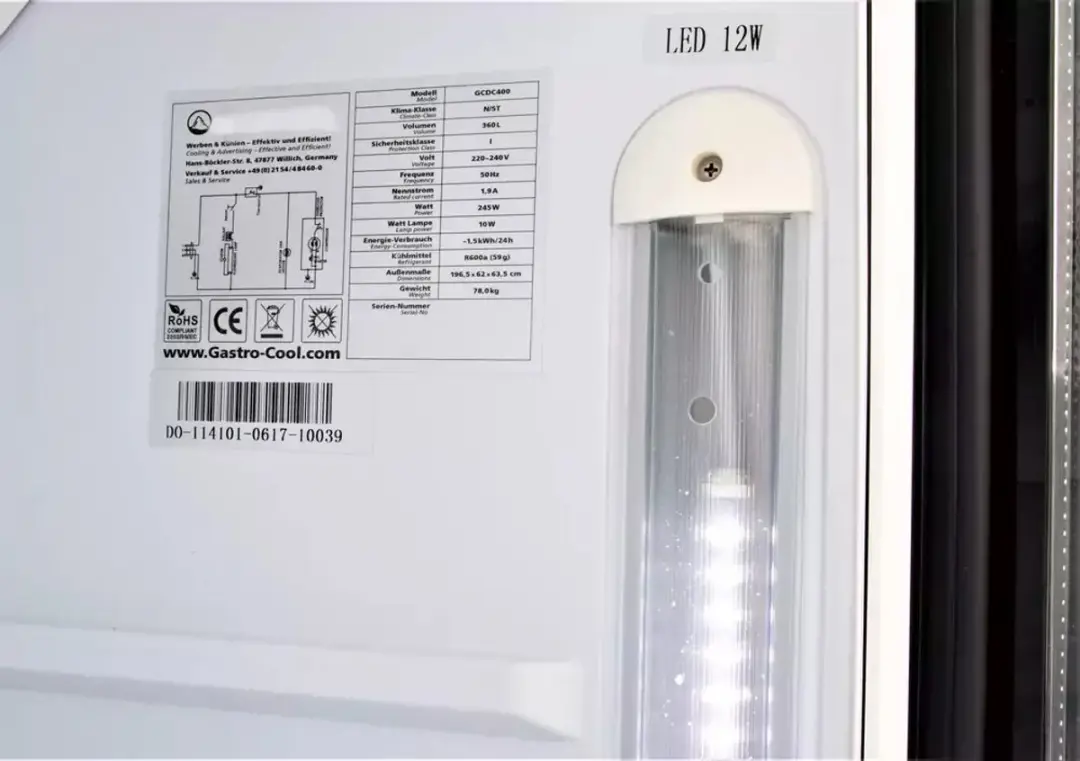 Exquisit ELDC350.3XLB Koelkast - 347L - Zwart