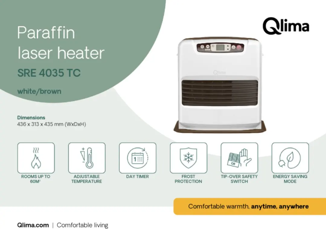 Qlima SRE 4035 TC Paraffinestraatverwarming 3500W - Wit
