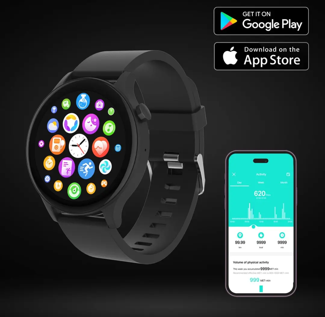 Denver SWC-338 Smartwatch - Zwart - afbeelding 6 van 6