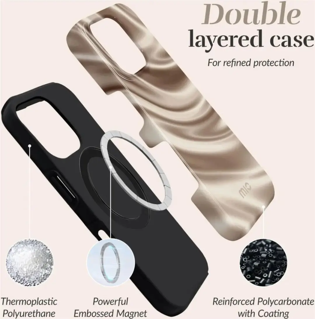 Mio Silky Dreams Hoesje iPhone 16 Pro Max - Goud - MIOSDIPH16PROMAX