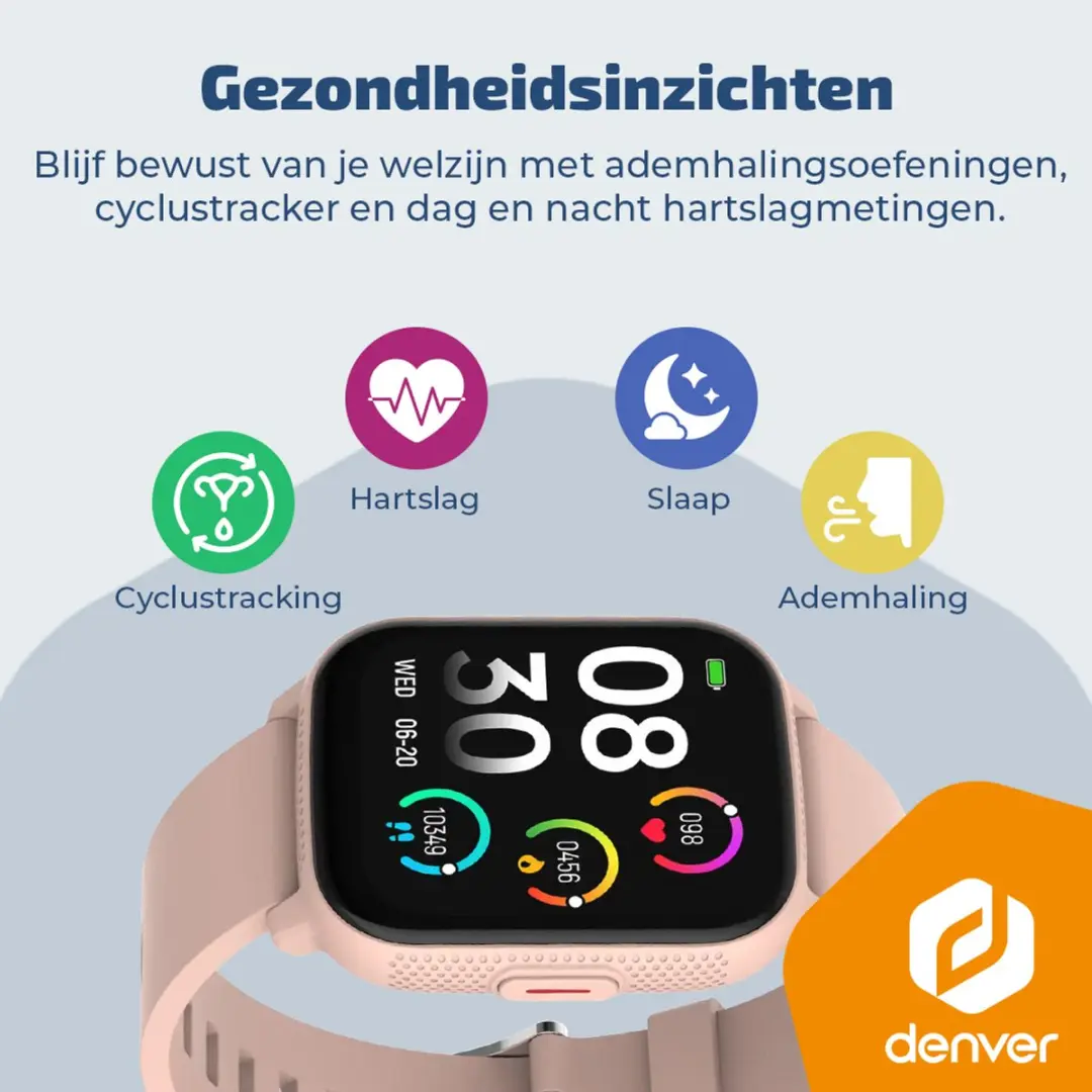 Denver SWC184RO Smartwatch - Roze - 48mm - 260mAh