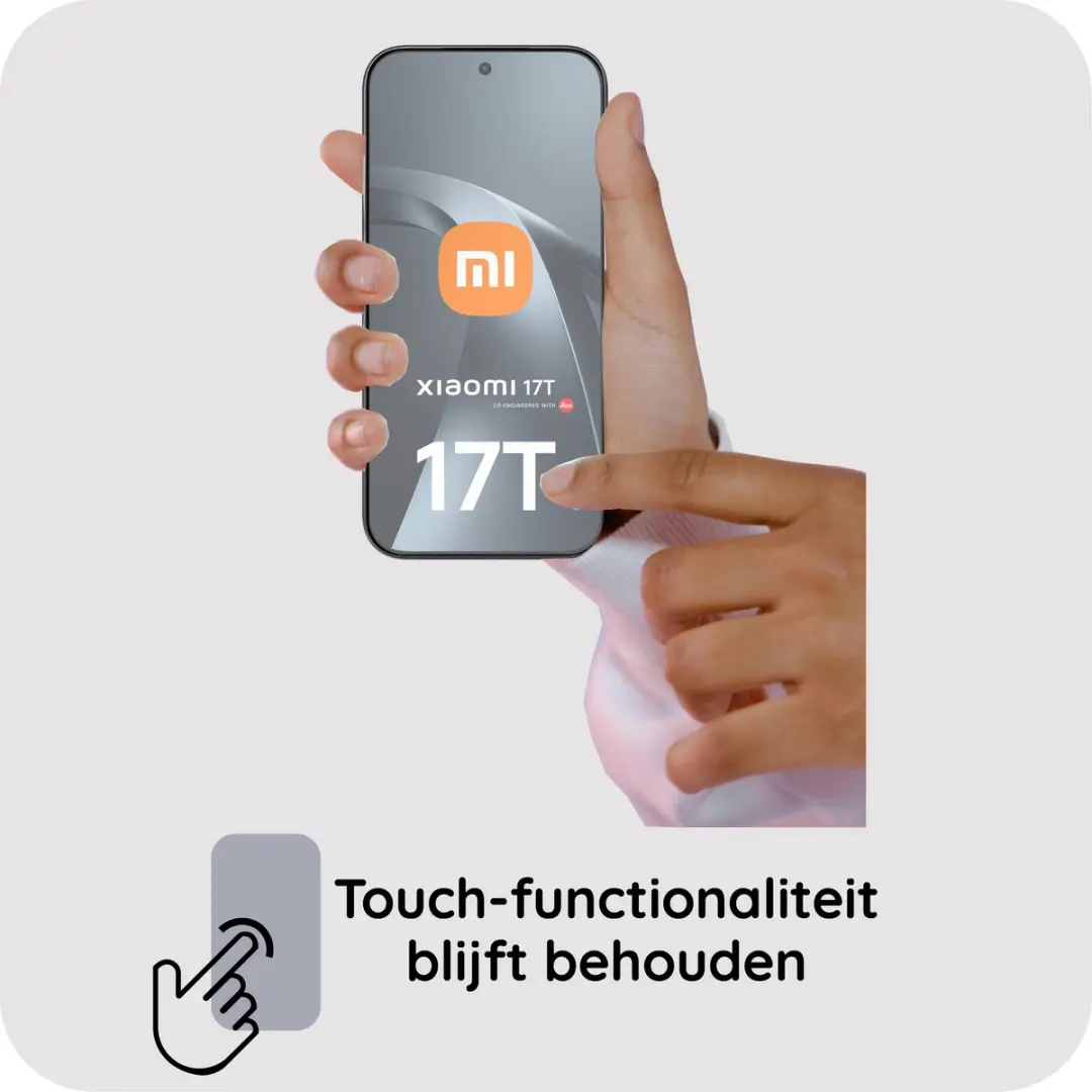 Just in Case Screenprotector Xiaomi 17T - Gehard Glas - afbeelding 6 van 6