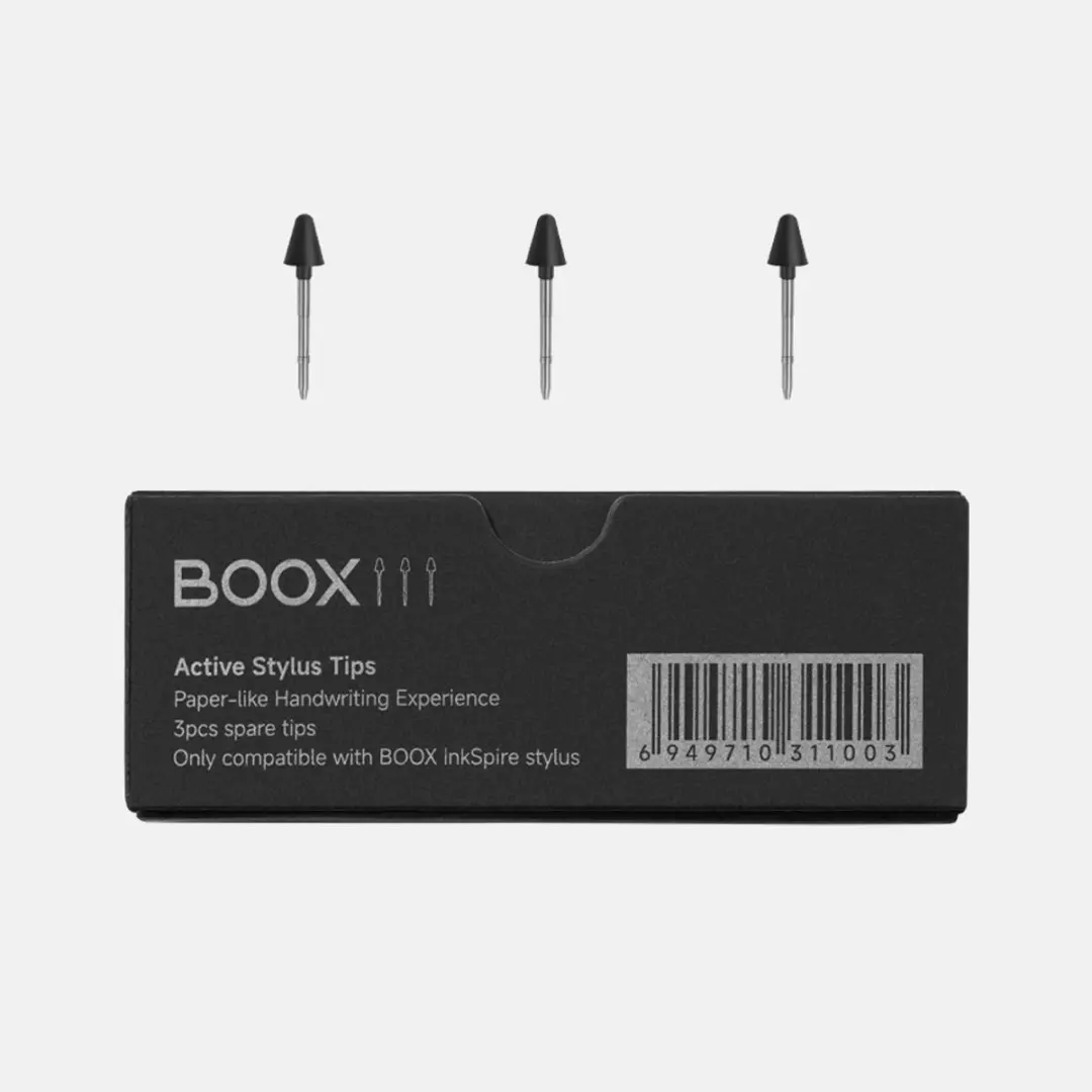 BOOX Styluspuntjes voor InkSpire - 3 Stuks - Zilver/Zwart