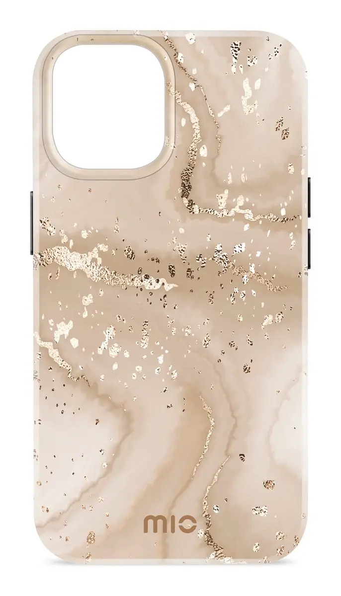 Mio by Mobilize Hoesje iPhone 16 Plus - Gold Marble - MagSafe