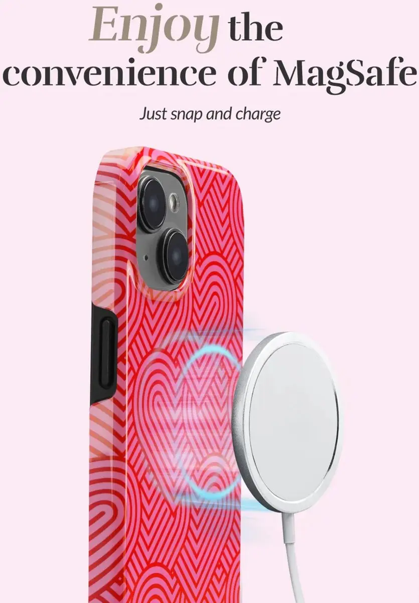 Mio MagSafe iPhone 16 Pro Hoesje Hard Shell - Wild Hearts