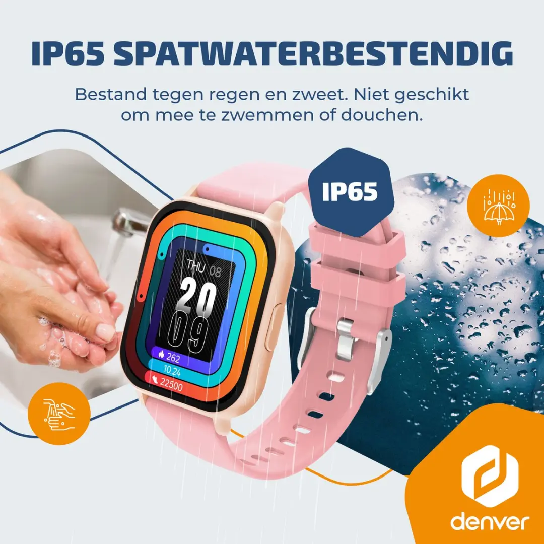 Denver SWC-176 Smartwatch - Roze - afbeelding 6 van 6