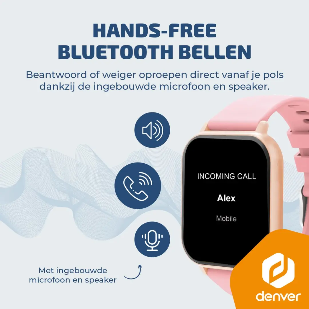 Denver SWC176RO Smartwatch - Roze - 200mAh