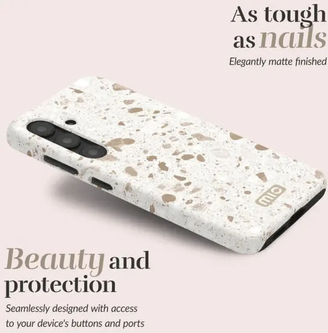 Mio by Mobilize Hoesje MIOSTA365G - MagSafe - Samsung Galaxy A36/A56 - Wit/Beige/Soft Terrazzo