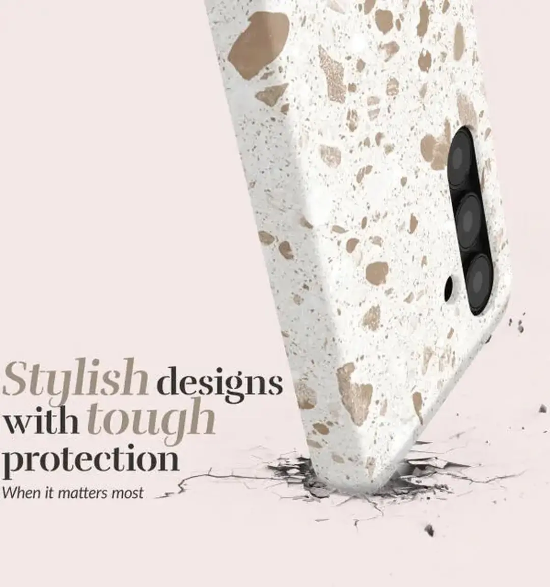 Mio by Mobilize Hoesje MIOSTA365G - MagSafe - Samsung Galaxy A36/A56 - Wit/Beige/Soft Terrazzo