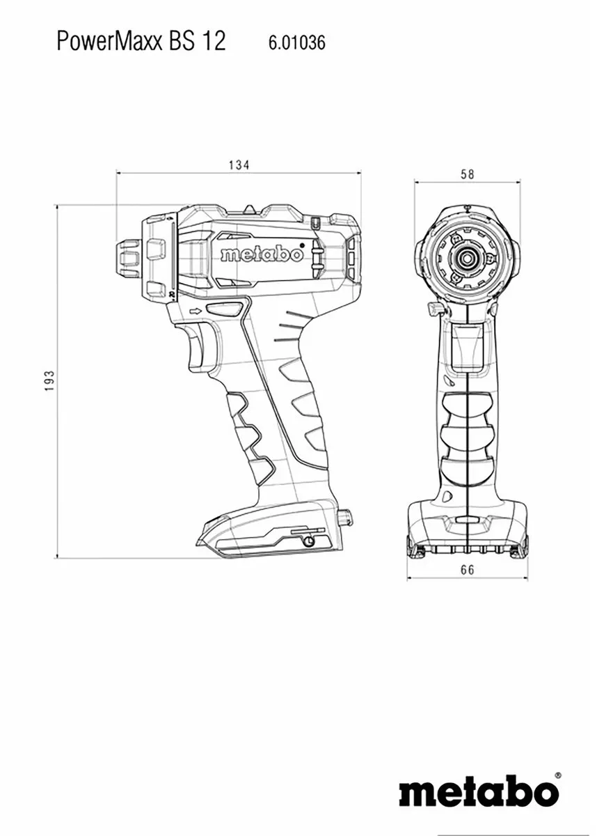 Metabo PowerMaxx BS 12 Accu-Boorschroefmachine - 2,0 Ah - 18mm